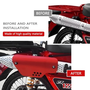 Pour <span class=keywords><strong>Honda</strong></span> <span class=keywords><strong>Trail</strong></span> <span class=keywords><strong>125</strong></span> Anti-brûlure moto échappement bouclier thermique couverture silencieux lien tuyau protecteur garde pour CT125 2020-2024 - Product Image 5