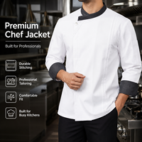 Veste de chef professionnelle personnalisée à manches longues, respirante, vêtements de travail de cuisine, logo, uniforme de restaurant, veste pour uniformes de chef exécutif