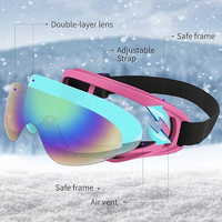 Dilupu Hommes Femmes Enfants Adultes Lunettes de Ski Snowboard Moto Lunettes ATV Lunettes pour Garçons et Filles