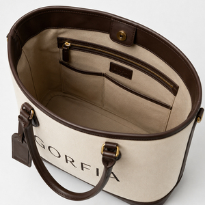 Bolsa de Mano de Lona para Mujer, con Ribete de Cuero PU, Gran Capacidad, Bolso de Hombro Casual para Trabajo y Compras, Logotipo Personalizado, Venta al Por Mayor - Product Image 4