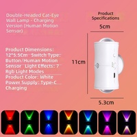 Lampe d'ambiance à dégradé de couleurs, détecteur de mouvement intelligent, lampe murale RGB rechargeable magnétique pour la maison