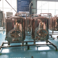 Réservoir de stockage de bière en acier inoxydable à double enveloppe isolée 1500L 15bbl, unité de brassage horizontale BBT à paroi simple ou double, Bright Tank Brite Unitank