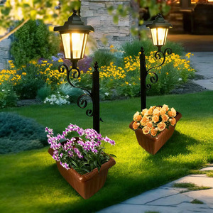 Farol Solar LED de Pie con Maceta para Caminos, Jardines, Céspedes, Parques, Puertas, Hoteles, Villas, Restaurantes y Paisajes Exteriores - Product Image 1