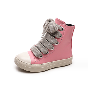<b>Ankle</b> Boots Girls Hot Kids <b>Booties</b> Girls Zipper-up Shoes Winter Warm Children's Boots Kids Thick Lace High Top Candy Boots - Product Image 4