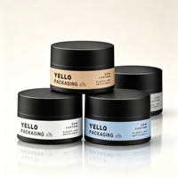 Vente en gros de pots cosmétiques en plastique bleu mat, blanc et noir vides de 15 ml, 30 ml, 1 oz, 50 ml sans BPA pour l'emballage des soins de la peau