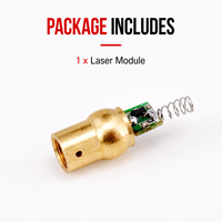 Module laser à point rouge ZhonNa 650nm 5mW DC3V/5V 9x16mm avec tête en bronze métallique, source photoélectrique, pièces d'équipement laser industriel OEM