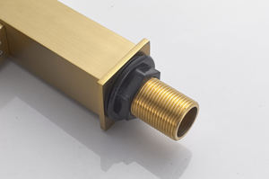 Robinets de bain en or brossé <span class=keywords><strong>avec</strong></span> douche, <span class=keywords><strong>mitigeur</strong></span> de baignoire de salle de bain cascade à double levier robinets de remplissage de douche de bain - Product Image 5