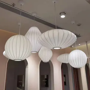 Luxury bedroom indoor contemporary hanging silk lamps and lanterns decorative light can be customized as customer's requirement