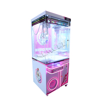 Happy Moment Machine à griffes métallique à monnayeur, distributeur de prix d'arcade, interface anglaise, à vendre (pour attraper les peluches et les cadeaux)