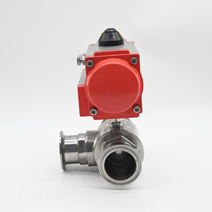 JTAIV Factory Manufacturing Sanitary Double Action SS304 Three Way <b>Quick</b> Installation <b>Clamp</b> Connection OEM - Product Image 6