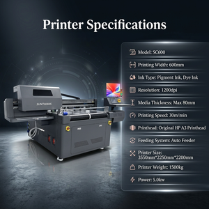 Stampante Digitale Sunthinks SC600 per Scatole Pizza <span class=keywords><strong>e</strong></span> Imballaggi Alimentari con Inchiostro Ecologico, Testina di Stampa HP Originale A3, Alimentazione Automatica - Product Image 5