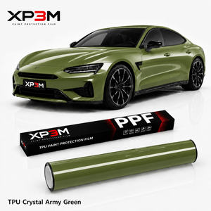 ฟิล์มกันรอยรถยนต์ XP3M Crystal Army Green TPU PPF ความหนา 7.5 มิล ซ่อมแซมตัวเองได้ ป้องกันรอยขีดข่วน ป้องกันสีเหลือง ช่องระบายอากาศ - Product Image 1