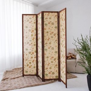 Divisor de Habitaciones de Bambú de 4 Paneles, Diseño Contemporáneo, Separación de Espacios, 56 pies de Altura, Pantalla de Privacidad Plegable de Doble Cara - Product Image 2