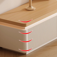 Table basse et meuble TV combinés, style crème haut de gamme, meuble TV de luxe léger, meuble de rangement