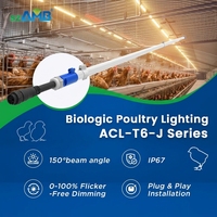 Éclairage professionnel pour poulailler, lumière pour poulets, lumière LED pour volailles DC48V, dimmable, sans scintillement, tube T6 anti-corrosion