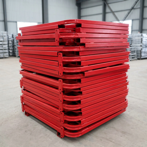 Pièces d'ascenseur de chantier électrique : cadres et moteurs en acier rouge pour élévateurs de construction - Product Image 1