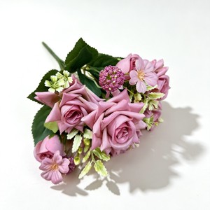 Nouvelle Composition Florale Artificielle en Soie Souple, <span class=keywords><strong>Rose</strong></span> à Cinq Têtes Effet Jade Horizon, pour Mariage, Décoration de Vitrine Extérieure et Aménagement Paysager - Product Image 5