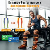 Masseur électrique pour les jambes, compression thermique, circulation des pieds et des mollets, soulagement de la douleur, bottes de compression, contrôleur manuel, 6 modes