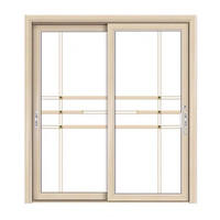 Porte coulissante d'entrée de balcon en alliage d'aluminium à double rail, vitrage extra large, robuste, insonorisée, hermétique et thermiquement isolée, 4800