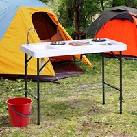 Station de nettoyage du poisson pliable en plastique multi-usages pour l'extérieur du camping