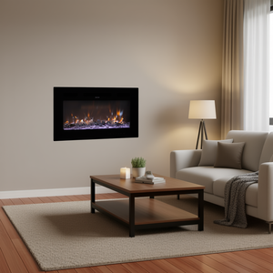 Cheminée électrique murale encastrée de 42 pouces, 1500W, avec télécommande, pour chauffage domestique - Product Image 2