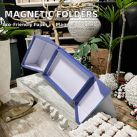 Boîte cadeau haut de gamme à double porte avec gaufrage et pelliculage mat, emballage de bougies sur mesure, artisanat, marquage à chaud UV