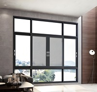 METGOOD-Marco de impacto de huracán de doble acristalamiento, ventana corredera de aluminio y vidrio, aplicación exterior, apertura horizontal