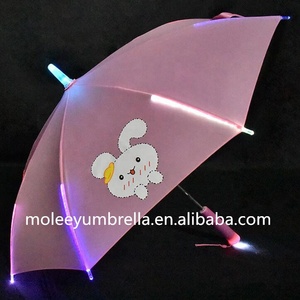 Promotion Classic Advantages Advertisement 7 Colors Cartoon Straight Pongee Manual Kids Led <strong>Umbrella</strong> <strong>Lights</strong> Handle 8ribs - Product Image 2