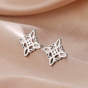 Myshape-pendientes de tuerca de nudo de bruja <span class=keywords><strong>para</strong></span> mujer, de <span class=keywords><strong>buena</strong></span> <span class=keywords><strong>suerte</strong></span>, Triángulo de acero inoxidable, amuleto irlandés, joyería Celtics - Product Image 5