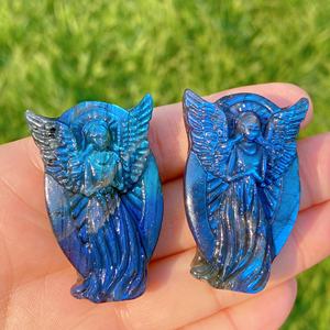 Cristal de Labradorita Azul Natural de Alta Calidad Tallado en Forma de Ángulo, Venta al por Mayor para Decoración de Hogar y Oficina, Sanación Energética - Product Image 3