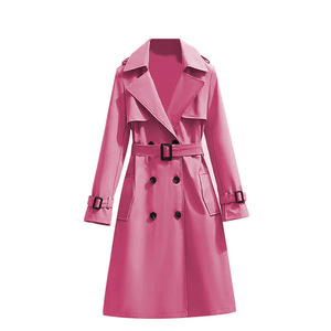 Nuovo Trench Coat Elegante da <span class=keywords><strong>Donna</strong></span> <span class=keywords><strong>Primavera</strong></span>-Autunno, Stile Casual, Lunghezza Media, Maniche Lunghe, con Bottoni - Product Image 4
