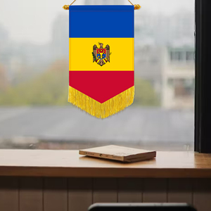 Wholesale Mini Pennant Car Flags Moldova Wall Decor <b>Small</b> <b>Ornaments</b> Hanging Digital Printing Satin Material - Product Image 2