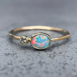 Anillos Delicados de Circonita, Ópalo de Fuego <span class=keywords><strong>Azul</strong></span> Blanco Místico, Anillos de Plata de Ley 925 para Mujeres y Niñas - Product Image 3