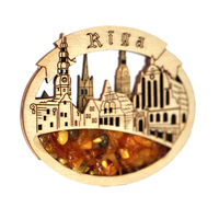 Imán de Refrigerador de Madera con Forma de Mapa de Riga, Letonia, Personalizado, Decoración Ámbar, Recuerdo Turístico de Finlandia, Polonia, Praga