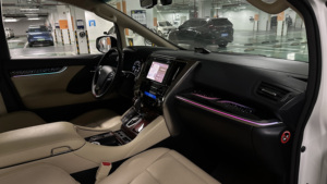 Sjc ไฟสร้างบรรยากาศท้องฟ้าติดดาว64ดวงสำหรับ Toyota <span class=keywords><strong>Alphard</strong></span>/Vellfire 2015-2023 rhd/lhd แบบไดนามิกซิมโฟนีชุดไฟ<span class=keywords><strong>ภายใน</strong></span>บรรยากาศ - Product Image 2