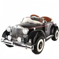 Voiture électrique classique pour bébé 12V, voiture à batterie pour enfants à 2 places, avec télécommande