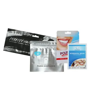 Digital Print Plastic Bag Dental Floss Picks Teeth Tooth picks Stick Empty Packaging Bag 3 Side Seal Dental Floss mylar Bags