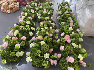 Ensemble de boules de fleurs artificielles de style identique en soie pour décoration de table et arche de mariage, vente en gros - Product Image 1