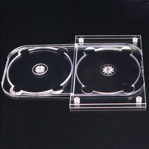 WEISHENG Boîtes de rangement transparentes pour DVD Blu-ray, Digipak, pour 3 disques, support de disque CD, pour collage sur emballage en carton - Product Image 1