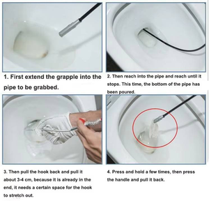 Herramientas de dragado de tubería de resorte de 60cm, limpiador de drenaje de serpiente, palos, removedor de obstrucciones, herramientas de limpieza para el hogar para el fregadero de la cocina - Product Image 5