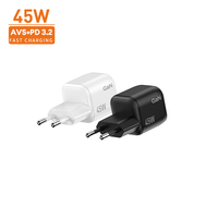 Chargeur rapide Vina avec prise UK, 1 port USB-C avec écran TFT, charge rapide GaN 45W PD 3.2 avec homologation ROHS pour OnePlus Oppo Vivo