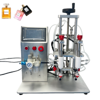 Machine de remplissage de liquide semi-automatique à 2 têtes, machine de remplissage de parfum pneumatique de bureau, machine de remplissage de bouteilles de liquide pour animaux de compagnie