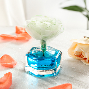 Alta qualità 58ml <span class=keywords><strong>casa</strong></span> <span class=keywords><strong>deodorante</strong></span> rosa a forma di fiore di vetro Aroma di profumo profumo di forma di fiore diffusore aromaterapia - Product Image 2