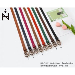 Cintura in PU con Cucitura Serpentina 2.8cm, Moda Casual per Uomo e Donna - Product Image 3