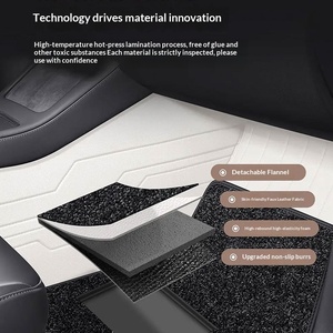 Tapis de sol souple 360 pour Tesla Model 3/Model Y OLIVER - Cuir Nappa de yacht sans solvant, silicone, tout compris, résistant à la saleté - Product Image 3