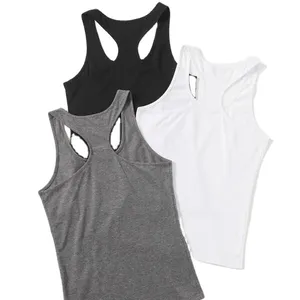 High Quality Plain Vest Slim Sleeveless Bodybuilding Cotton Comfortable Sports Singlet Breathable Yoga Vest