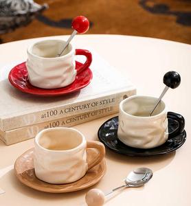 Nouveaux produits phares : Tasses en céramique crème avec logo, jolies tasses de voyage en céramique, tasses en céramique rustiques en gros - Product Image 3