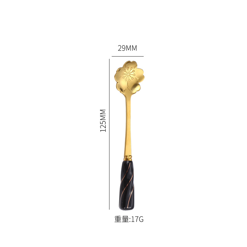 Cuchara Dorada Fireworks - Mango Negro