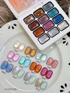 Esmalte de Uñas Semipermanente en Gel de 12 Colores, Alta Saturación, Popular, en Envase, para Salones y Hogares - Product Image 1