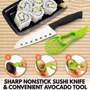 Hot Bán 21Pcs Nhà Tự Làm Sushi Làm Kit Với Bazooka Nhà Sản Xuất Tự Nhiên Bằng Gỗ Sushi Bộ Với Đũa Chủ - Product Image 6